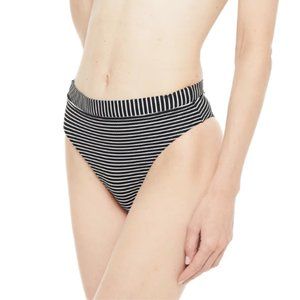 NWOT Seafolly Go Overboard Striped Ribbed High Rise Bikini Bottoms